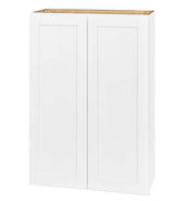 Avondale Shaker Alpine White Quick Assemble Plywood 30 in Wall Kitchen Cabinet (30 in W x 42 in H x 12 in D)