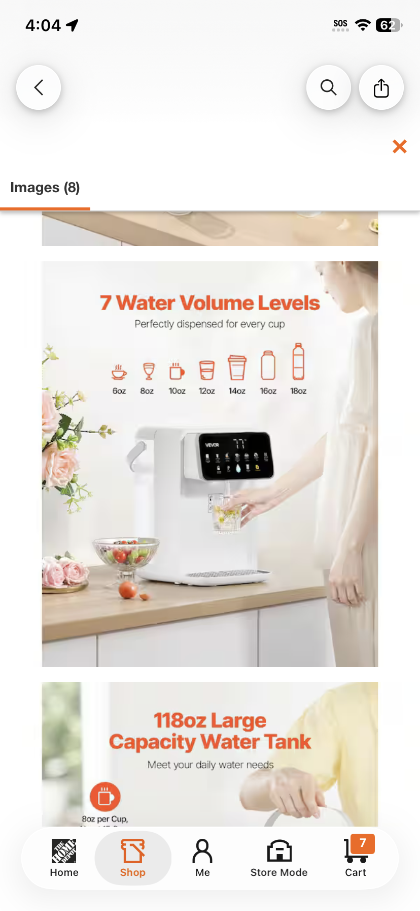 Instant Hot Water Dispenser, Countertop Boiling Water Dispenser with 118 oz. Removable Water Tank Home Stainless Steel