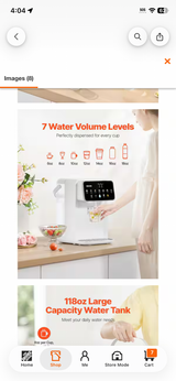 Instant Hot Water Dispenser, Countertop Boiling Water Dispenser with 118 oz. Removable Water Tank Home Stainless Steel