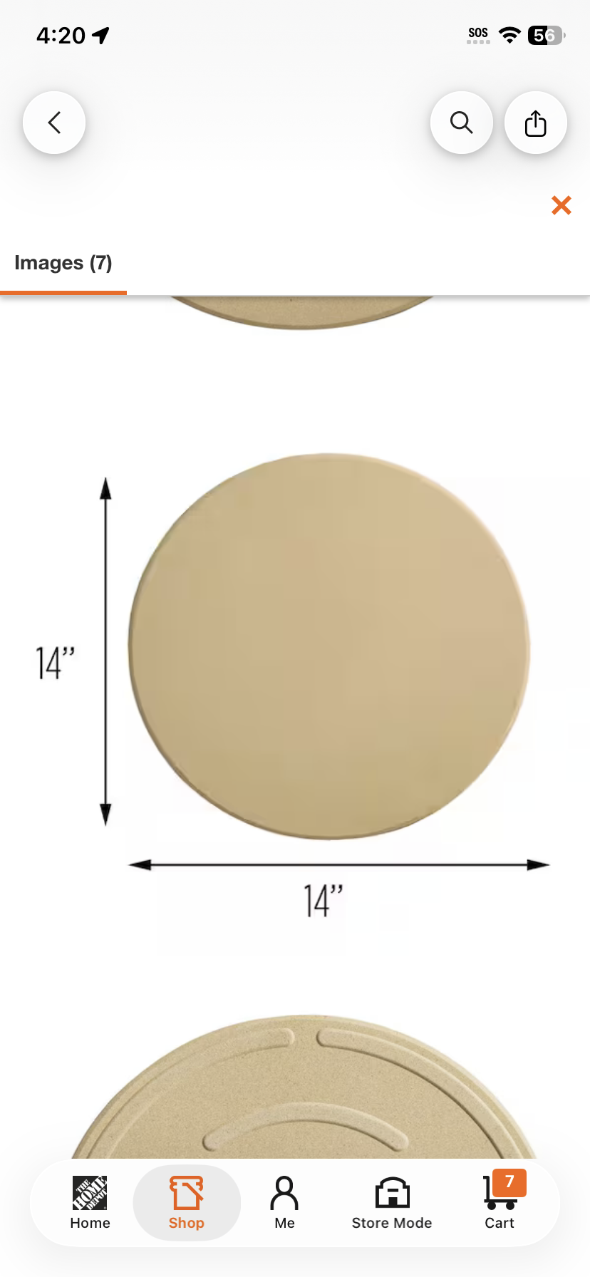 14 in. Round Non-Cracking Pizza Stone