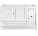 Williamsburg 48 in. W x 21 in. D x 34 in. H Bath Vanity Cabinet without Top in White