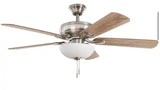 Rothley II 52 in. Indoor LED Bronze Ceiling Fan with Light Kit, Downrod, Reversible Motor and Reversible Blades