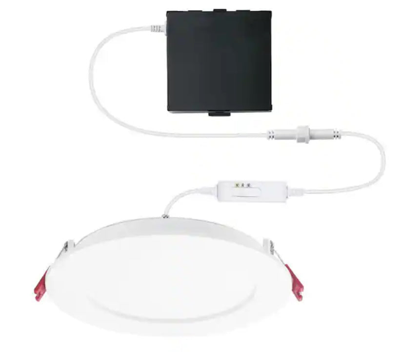 HLBSL6 6 in. Adjustable CCT Canless IC Rated Dimmable Indoor Integrated LED Recessed Light Kit (4-Pack)
