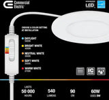 Ultra Slim 4 in. Adjustable CCT Canless New Construction & Remodel IC Rated Integrated LED Recessed Light Kit (4-Pack)