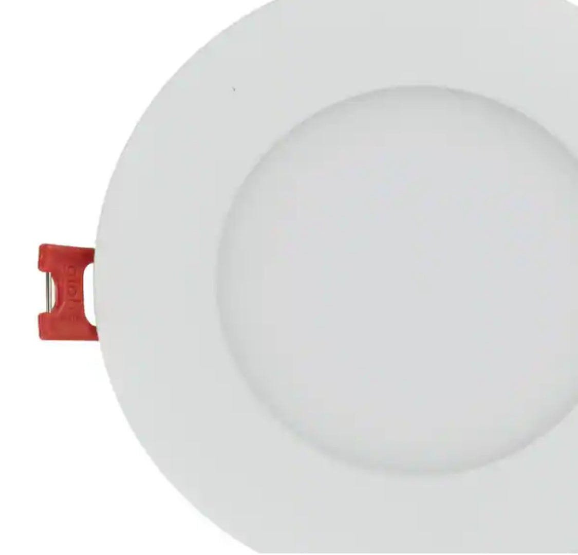 Ultra Slim 4 in. Adjustable CCT Canless New Construction & Remodel IC Rated Integrated LED Recessed Light Kit (4-Pack)