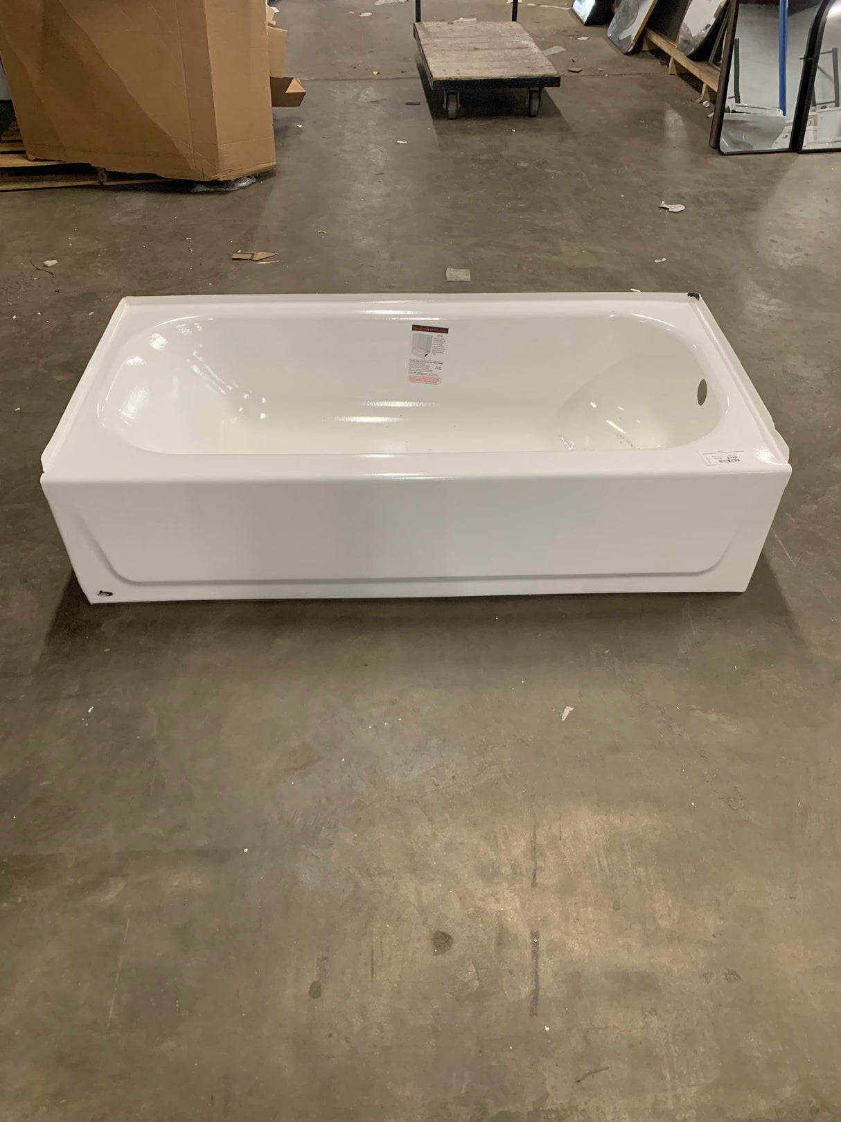 Aloha 60 in. Right Drain Rectangular Alcove Soaking Bathtub in White