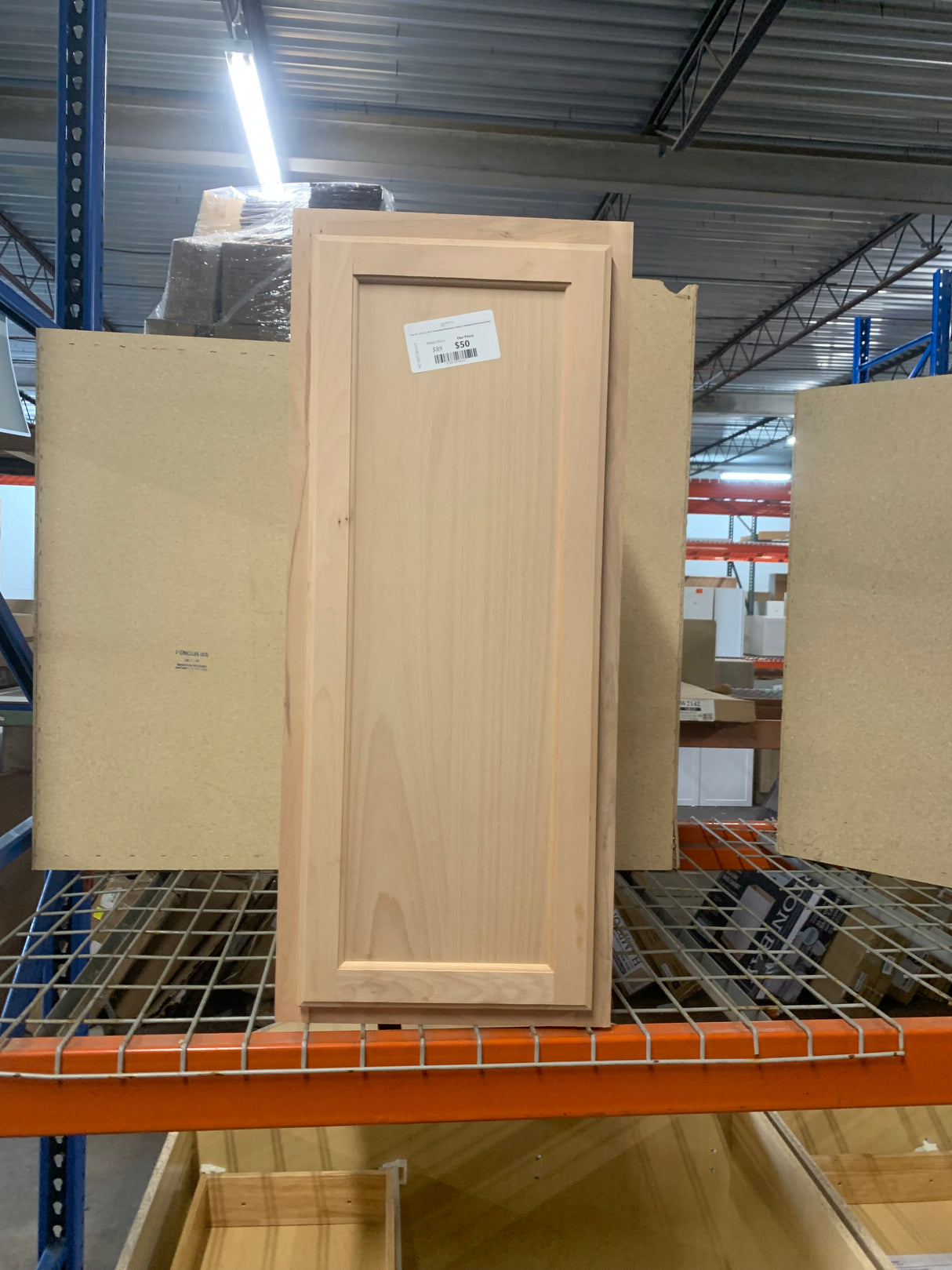 15 in. W x 12 in. D x 36 in. H Assembled Wall Kitchen Cabinet in Unfinished with Recessed Panel