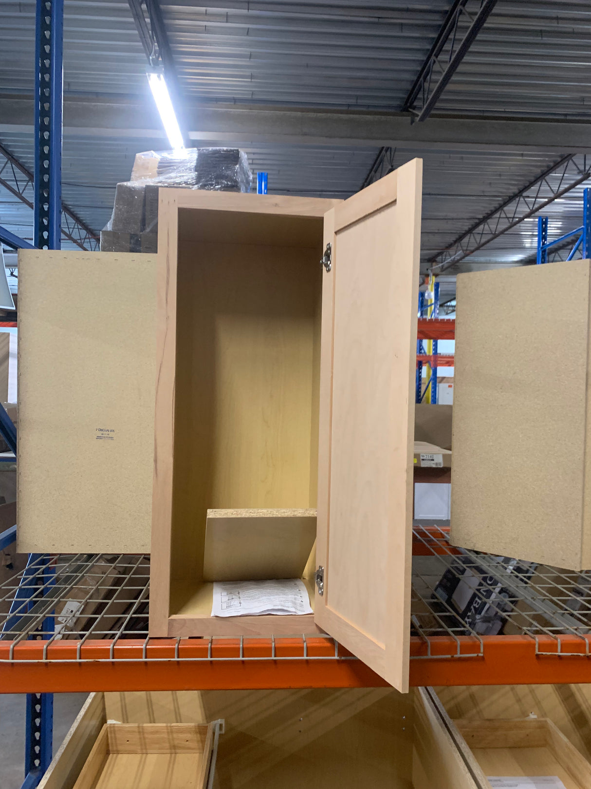 15 in. W x 12 in. D x 36 in. H Assembled Wall Kitchen Cabinet in Unfinished with Recessed Panel