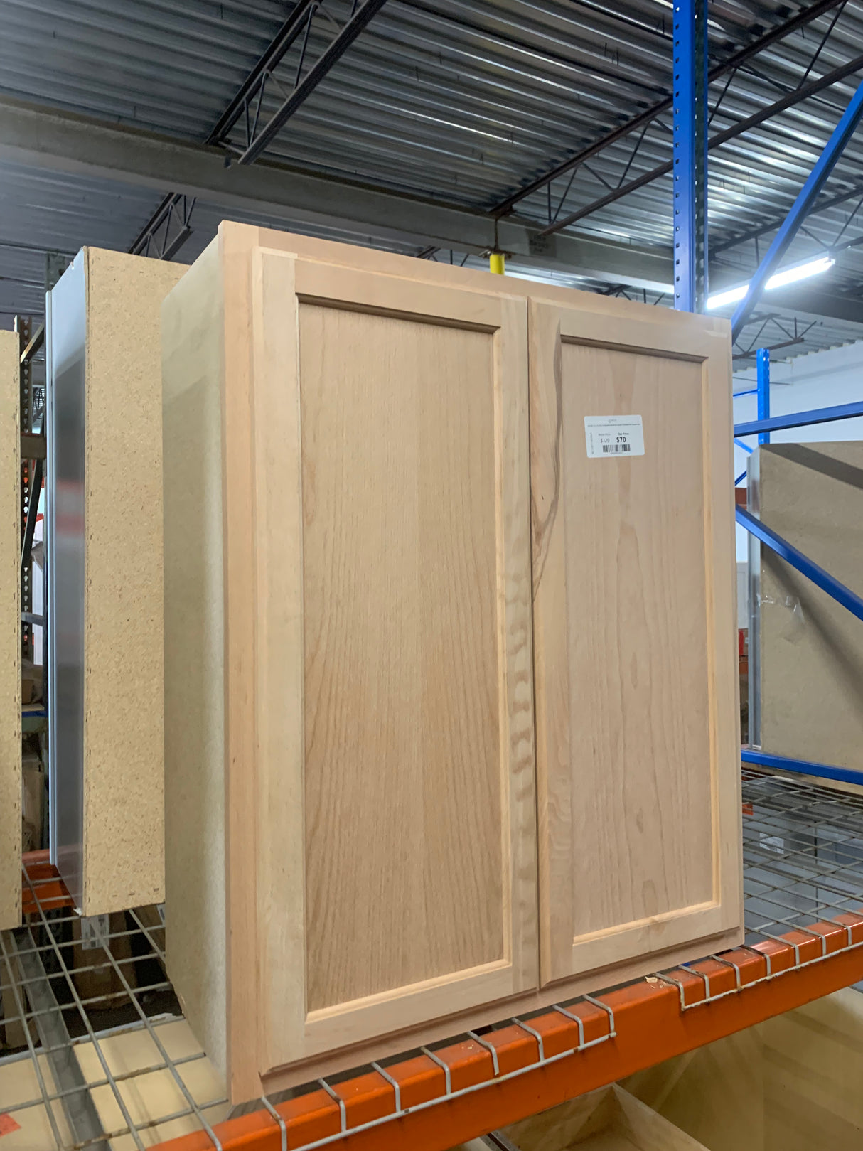 30 in. W x 12 in. D x 36 in. H Assembled Wall Kitchen Cabinet in Unfinished with Recessed Panel
