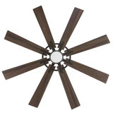 Makenna 60 in. White Color Changing Integrated Outdoor LED Matte Black Ceiling Fan with Light Kit, DC Motor and Remote