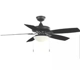 Gazebo III 52 in. Indoor/Outdoor Natural Iron Ceiling Fan with Light Kit