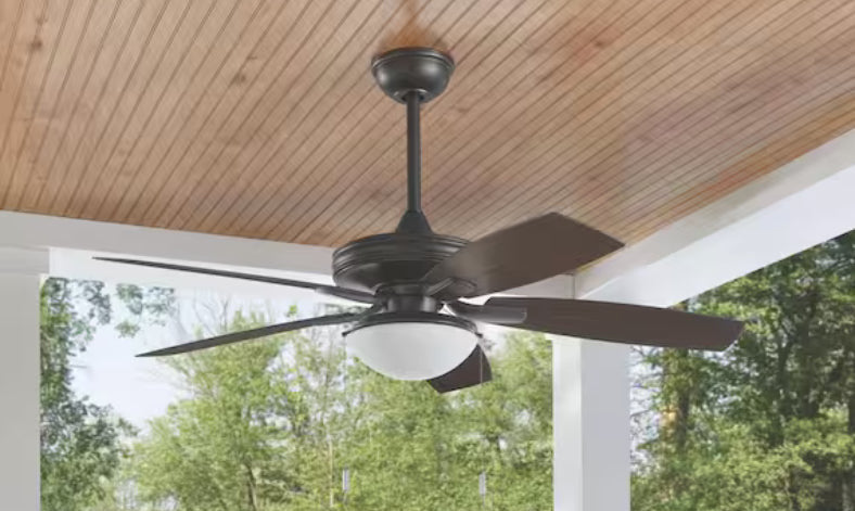 Gazebo III 52 in. Indoor/Outdoor Natural Iron Ceiling Fan with Light Kit