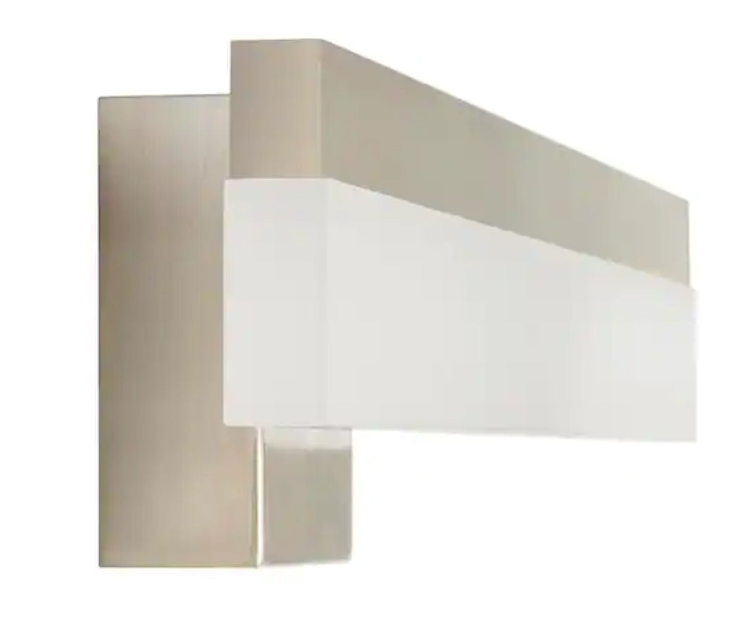 Eldridge 24 in. 1-Light Brushed Nickel LED Bathroom Vanity Light Bar
