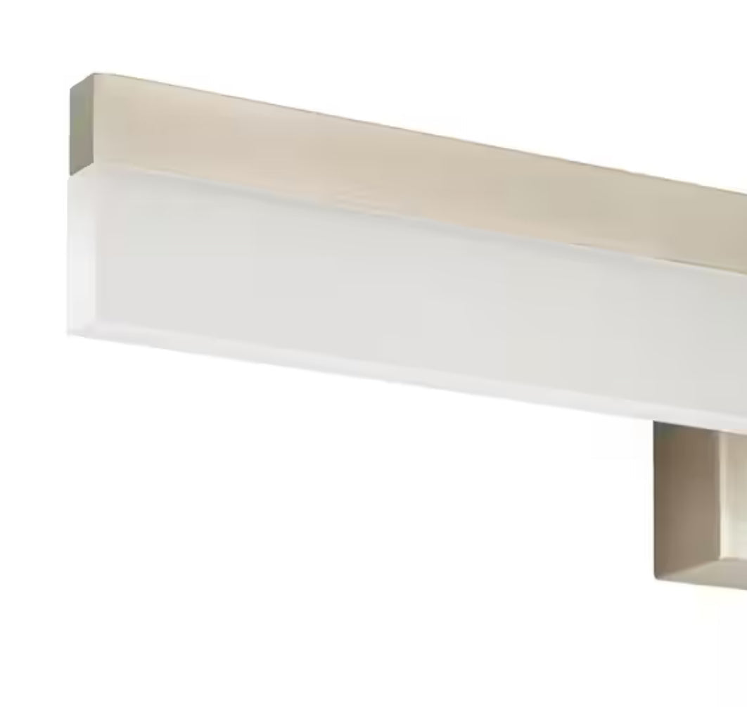 Eldridge 24 in. 1-Light Brushed Nickel LED Bathroom Vanity Light Bar