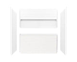 Nextile 30 in. x 60 in. x 60 in. 4-Piece Direct-to-Stud Alcove Tub Surround in White