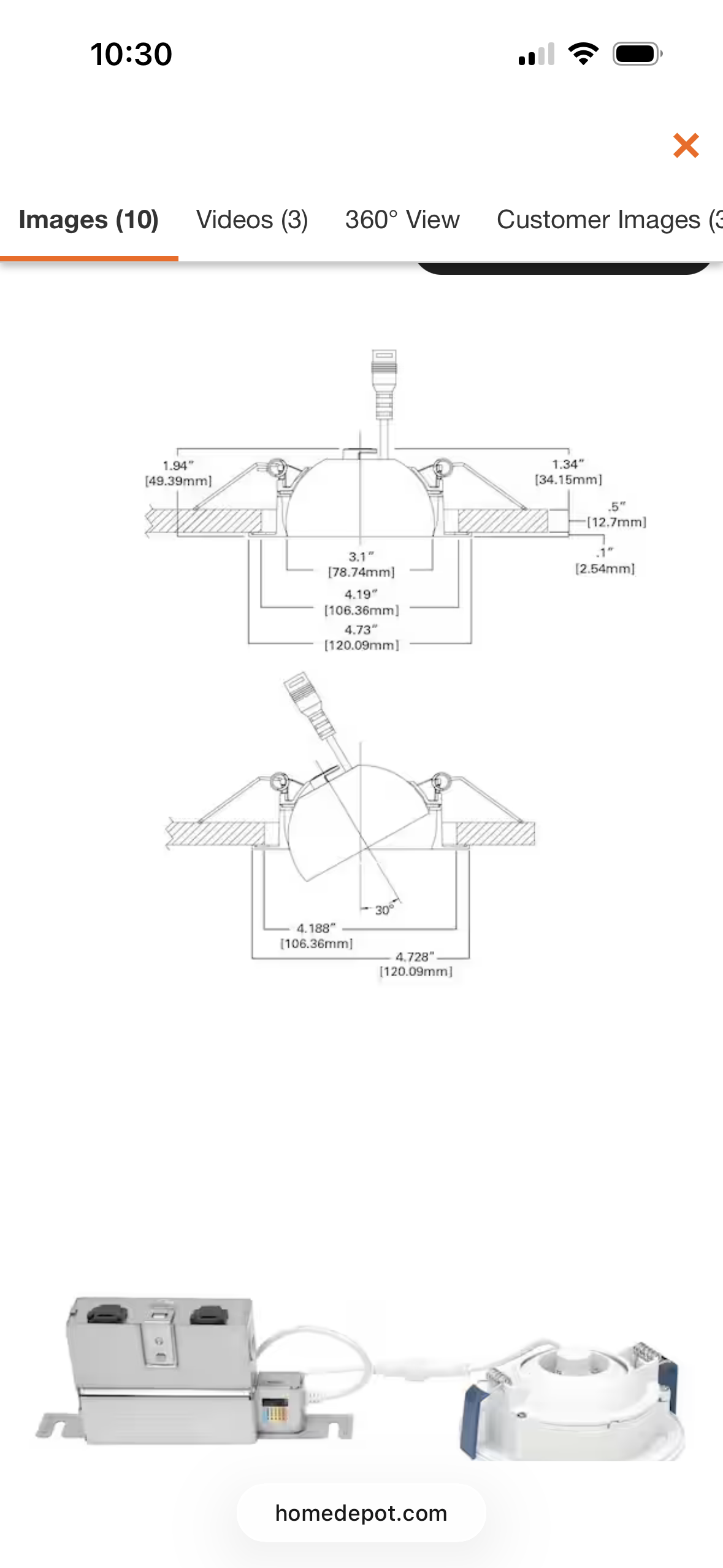HLA Series 4 in. Adjustable CCT Canless IC Rated Dimmable Indoor, Outdoor Integrated LED Recessed Light Gimbal Trim