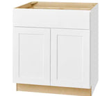 Avondale Shaker Alpine White Ready to Assemble Plywood 30 in Base Kitchen Cabinet (30 in W x 24 in D x 34.5 in H)
