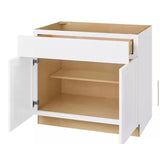 Avondale Shaker Alpine White Ready to Assemble Plywood 36 in Base Kitchen Cabinet (36 in W x 34.5 in H x 24 in D)