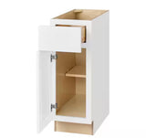 Avondale Shaker Alpine White Ready to Assemble Plywood 12 in Base Kitchen Cabinet (12 in W x 24 in D x 34.50 in H)