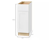Avondale Shaker Alpine White Ready to Assemble Plywood 12 in Base Kitchen Cabinet (12 in W x 24 in D x 34.50 in H)