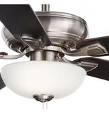 Rothley II 52 in. Indoor LED Brushed Nickel Ceiling Fan with Light Kit, Downrod, Reversible Motor and Reversible Blades