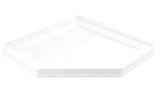 Foundations 38 in. L x 38 in. W Corner Shower Pan Base with Corner Drain in White