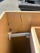 27 in. W x 24 in. D x 34.5 in. H Assembled Base Kitchen Cabinet in Unfinished with Recessed Pane