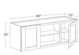 Greenwich Aspen Green 23 in. H x 60 in. W x 12 in. D Plywood Laundry Room Wall Cabinet with 3 Shelves