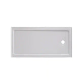 60 in. x 32 in. Single Threshold Right Drain Shower Base in White