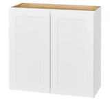 Avondale Shaker Alpine White Quick Assemble Plywood 36 in Wall Kitchen Cabinet (36 in W x 30 in H x 12 in D)