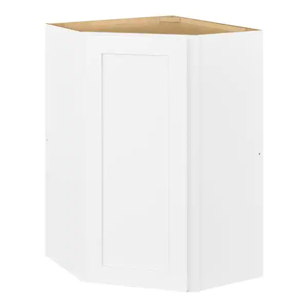 Avondale Shaker Alpine White Quick Assemble Plywood 24 in Corner Wall Kitchen Cabinet (24 in W x 36 in H x 24 in D)