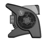 11.2 in. 3 Speeds Blower Fan in Gray with Carry Handle, Circuit Breaker, Power Outlets, High Velocity Utility Pivoting