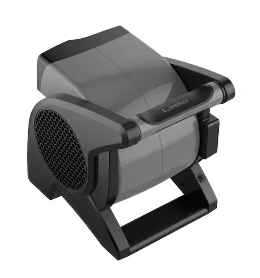 11.2 in. 3 Speeds Blower Fan in Gray with Carry Handle, Circuit Breaker, Power Outlets, High Velocity Utility Pivoting