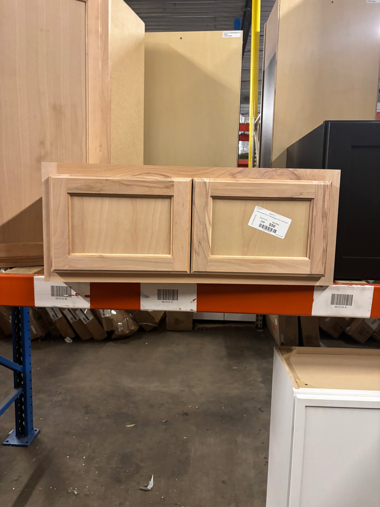 Hampton Assembled 30x12x12 in. Wall Bridge Kitchen Cabinet in Unfinished Beech