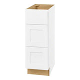 Avondale Shaker Alpine White Quick Assemble Plywood 12 in Vanity Drawer Base (12in W x 21in D x 34.5in H)