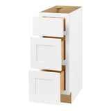 Avondale Shaker Alpine White Quick Assemble Plywood 12 in Vanity Drawer Base (12in W x 21in D x 34.5in H)