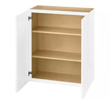 Avondale Shaker Alpine White Quick Assemble Plywood 30 in Wall Kitchen Cabinet (30 in W x 42 in H x 12 in D)