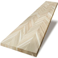 10 FT x 25 in. x 1.5 in. Herringbone Pattern Acacia Butcher Block