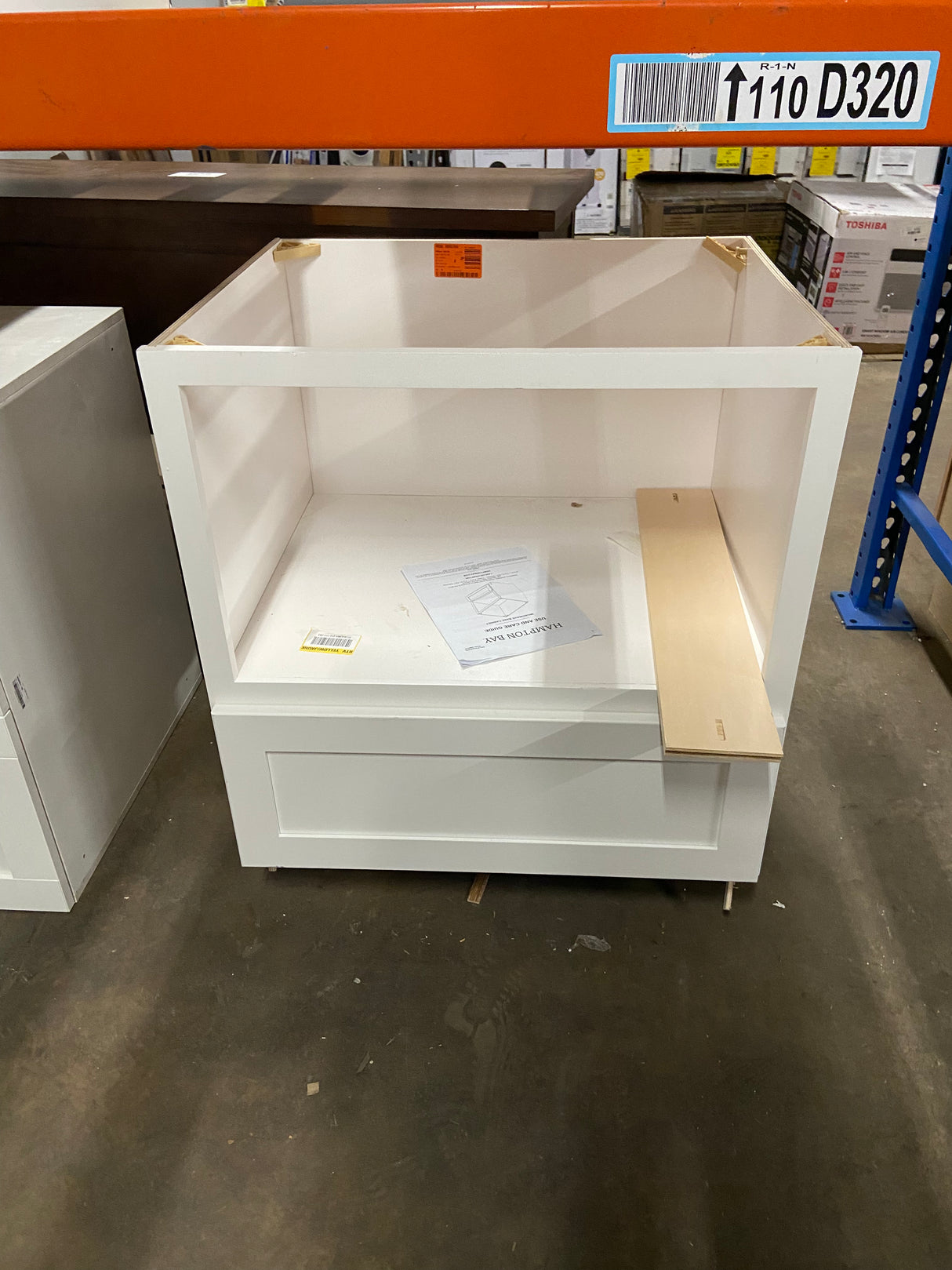 Avondale 30 in. W x 24 in. D x 34.5 in H Ready to Assemble Plywood Shaker Microwave Base Kitchen Cabinet in Alpine White