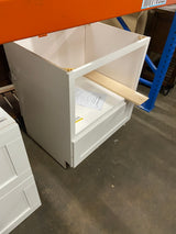 Avondale 30 in. W x 24 in. D x 34.5 in H Ready to Assemble Plywood Shaker Microwave Base Kitchen Cabinet in Alpine White