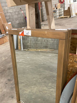 40” x 28” Framed Rectangular Bathroom Vanity Mirror in Almond Latte