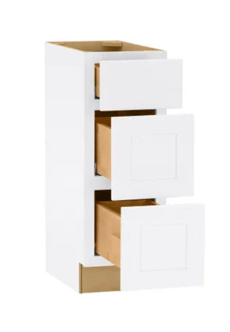 Avondale Shaker Alpine White Ready to Assemble Plywood 12 in Vanity Drawer Base (12in W x 21in D x 34.5in H)