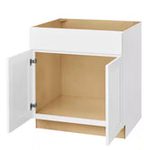Avondale Shaker Alpine White Quick Assemble Plywood 30 in Sink Base Kitchen Cabinet (30 in W x 24 in D x 34.5 in H)