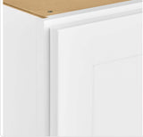 Avondale Shaker Alpine White Quick Assemble Plywood 27 in Wall Kitchen Cabinet (27 in W x 36 in H x 12 in D)