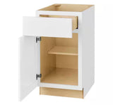 Avondale Shaker Alpine White Ready to Assemble Plywood 18 in Base Kitchen Cabinet (18 in W x 24 in D x 34.5 in H)