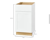 Avondale Shaker Alpine White Ready to Assemble Plywood 18 in Base Kitchen Cabinet (18 in W x 24 in D x 34.5 in H)