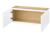 Avondale Shaker Alpine White Quick Assemble Plywood 36 x 15 in Wall Bridge Kitchen Cabinet (36 in W x 15 in H x 12 in D)