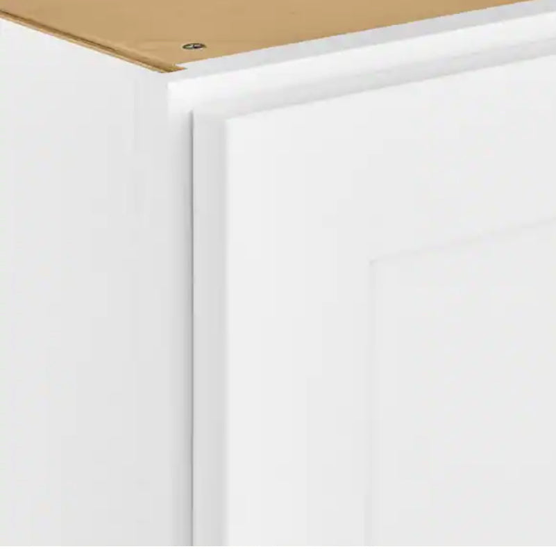 Avondale Shaker Alpine White Quick Assemble Plywood 36 x 15 in Wall Bridge Kitchen Cabinet (36 in W x 15 in H x 12 in D)