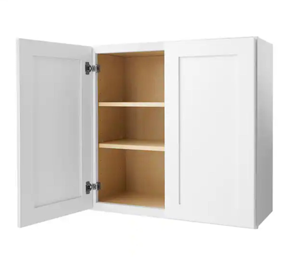 Avondale 30 in. W x 12 in. D x 30 in. H Ready to Assemble Plywood Shaker Wall Kitchen Cabinet in Alpine White