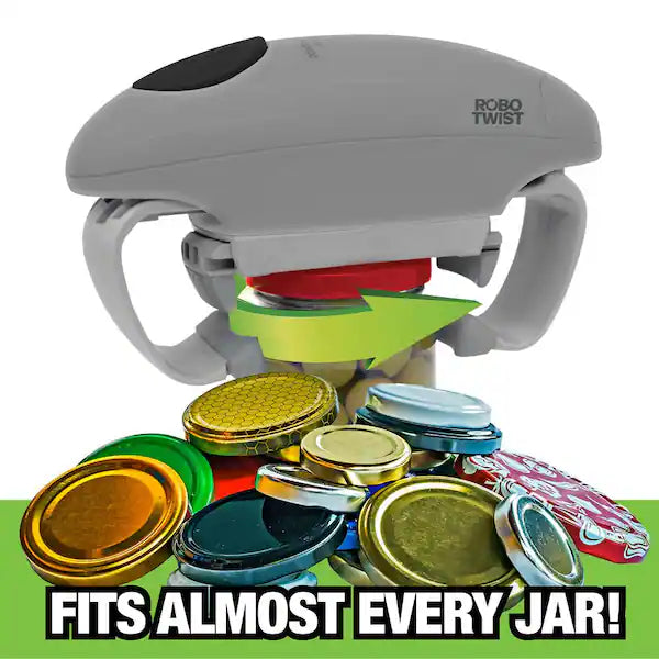 Robo Twist Hands-Free Electric Automatic Jar Opener in Grey